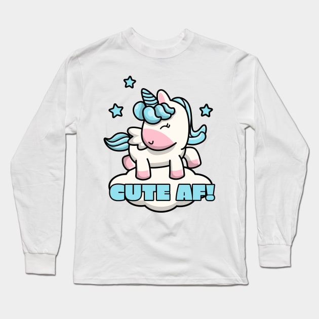 Cute AF Long Sleeve T-Shirt by ArtbyLaVonne